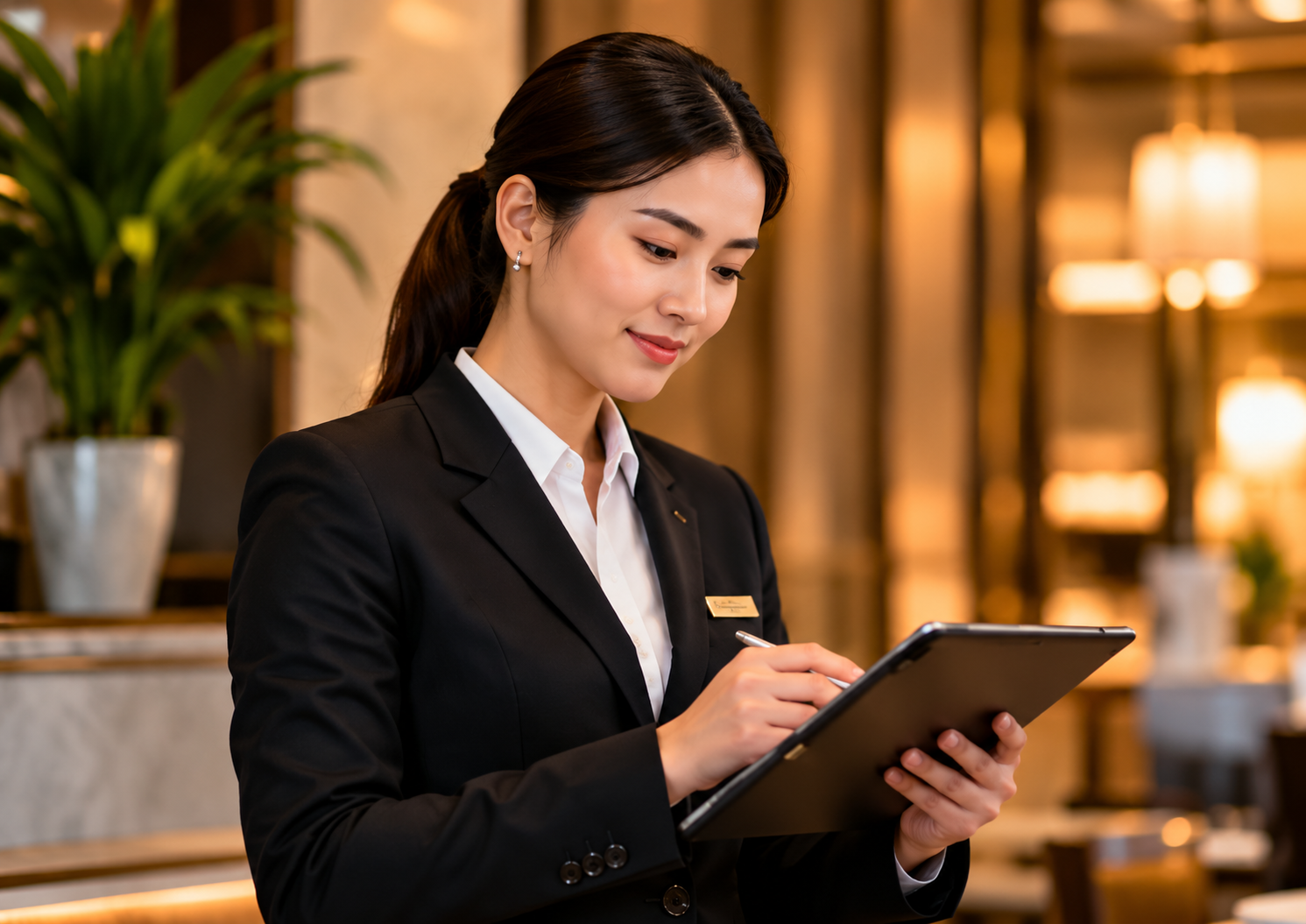 Hospitality professional learning new skills